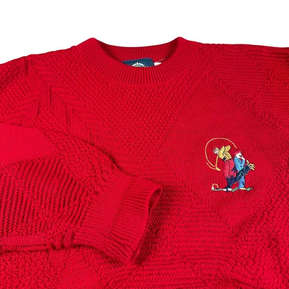 Vintage Jantzen Sweater Men's L Knit Grandpacore KnitPullover 90s 80s